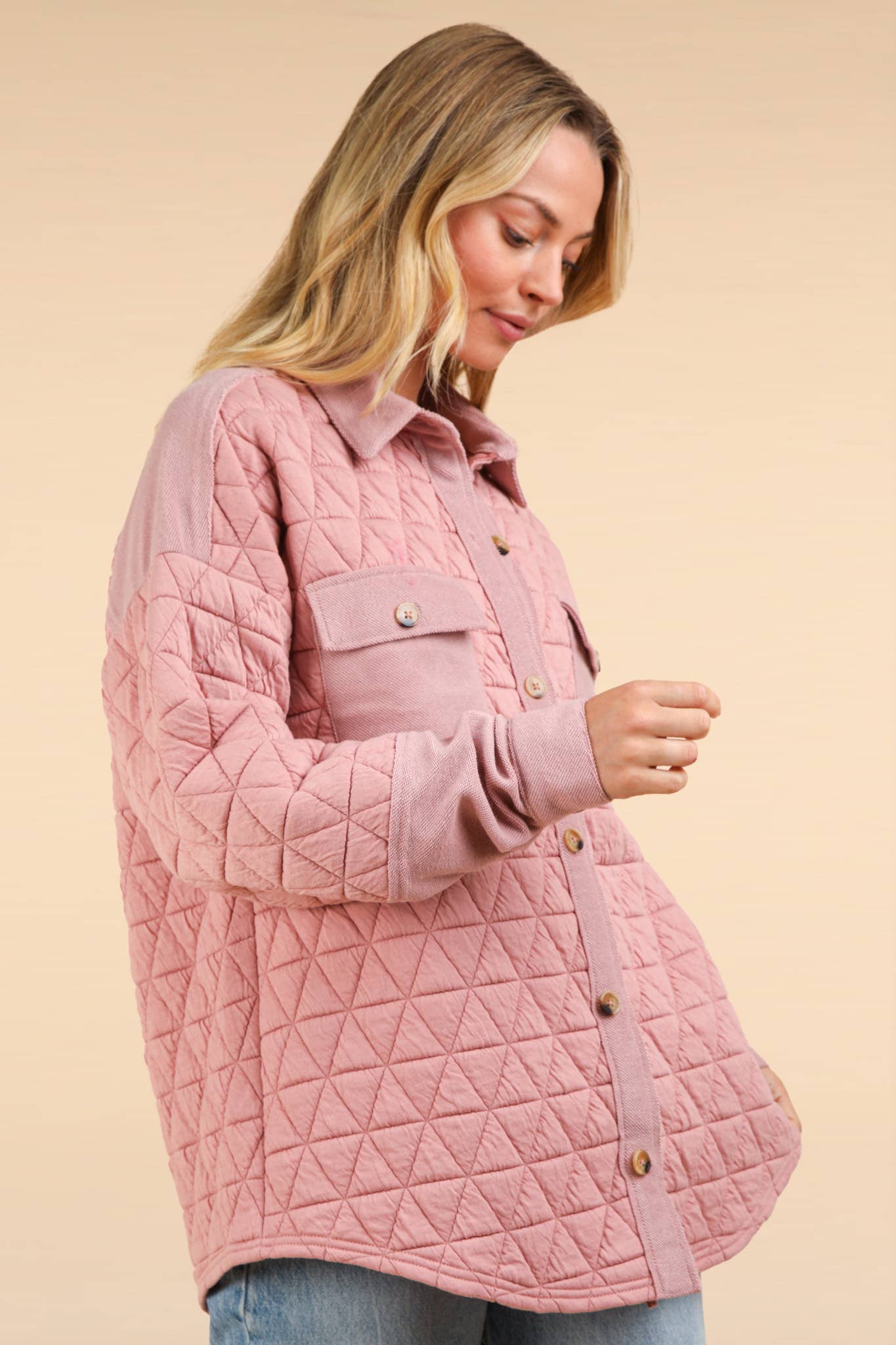 Oversized Quilted Cozy Shacket Jacket