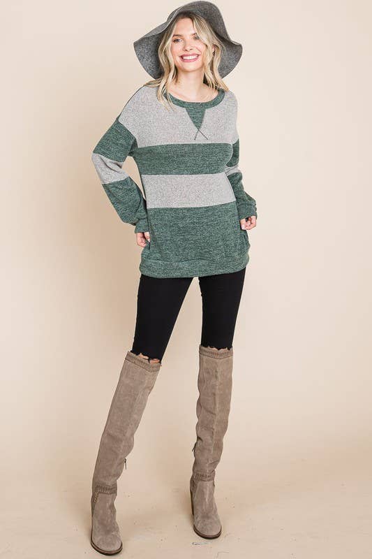 Color Block Casual Top
