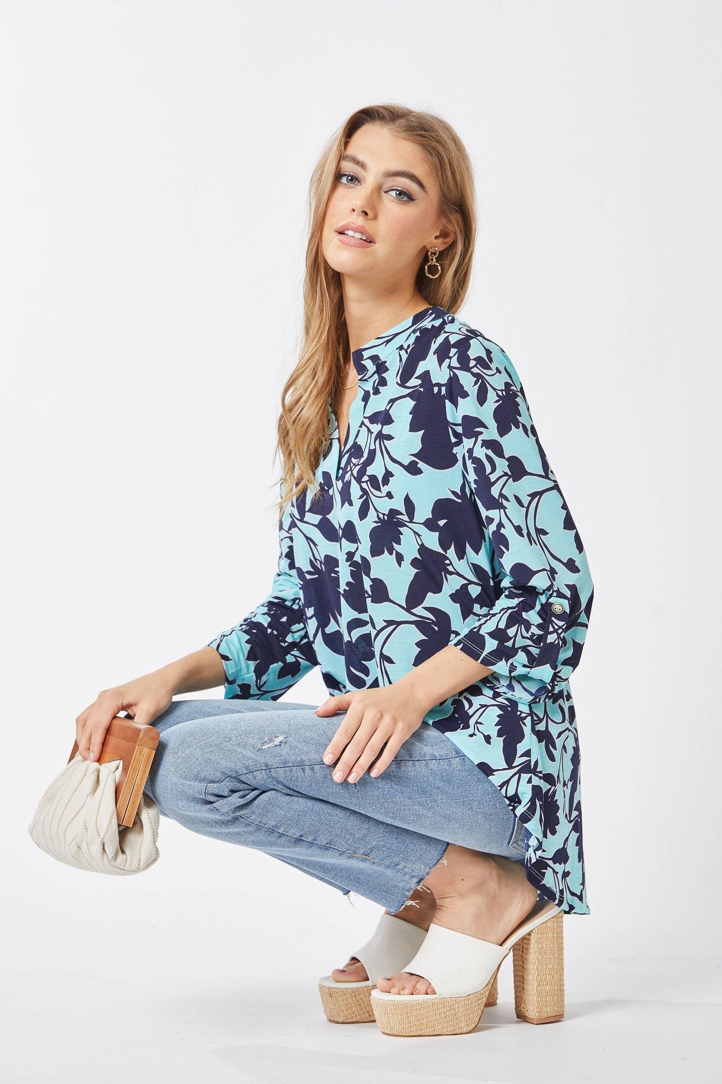 Dear Scarlett - 3/4 Sleeve LIZZY Wrinkle Free Blouse