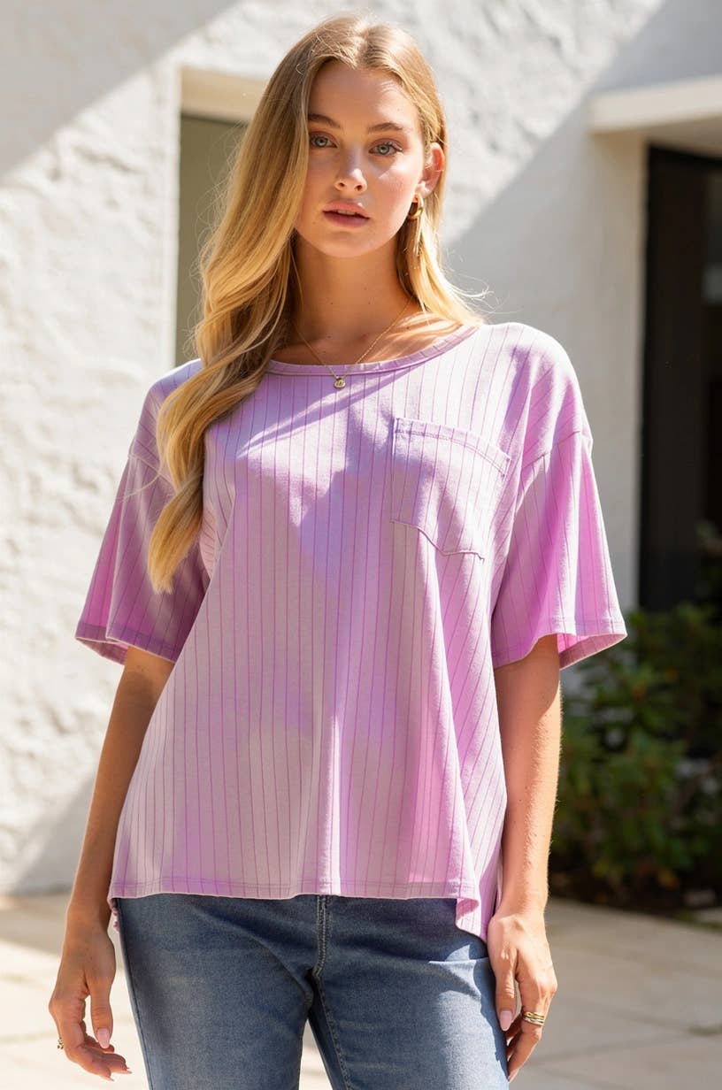 Boyfriend Ribbed Knit Top