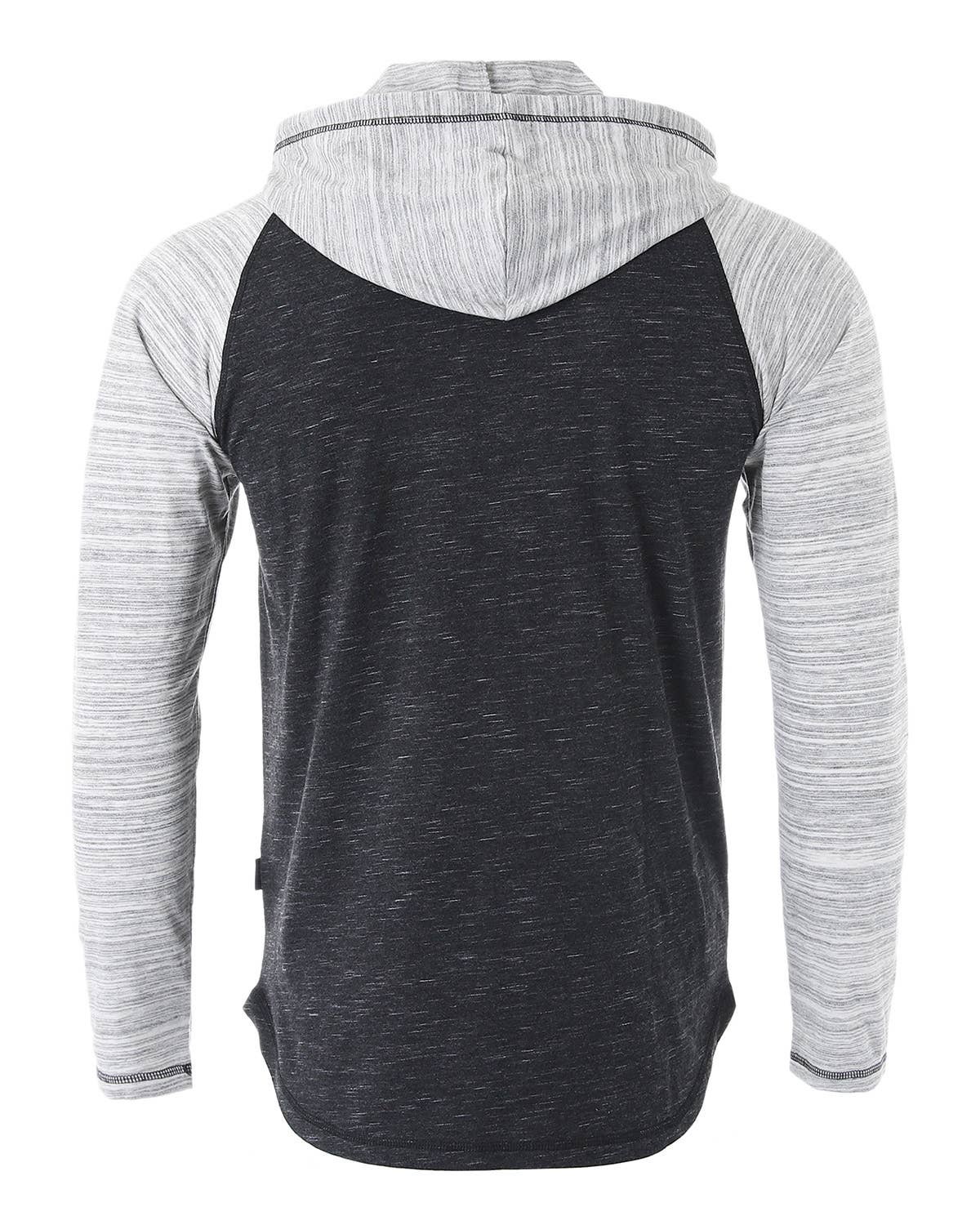 ZIMEGO - ZGLS250H ZIMEGO Long Sleeve Pullover Hipster Hoodie Henley