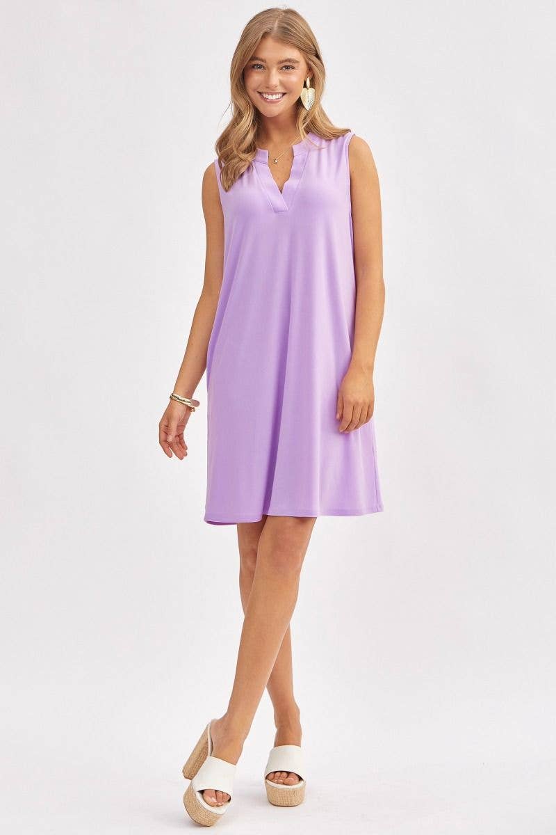 Elegant Solid Colored Dress