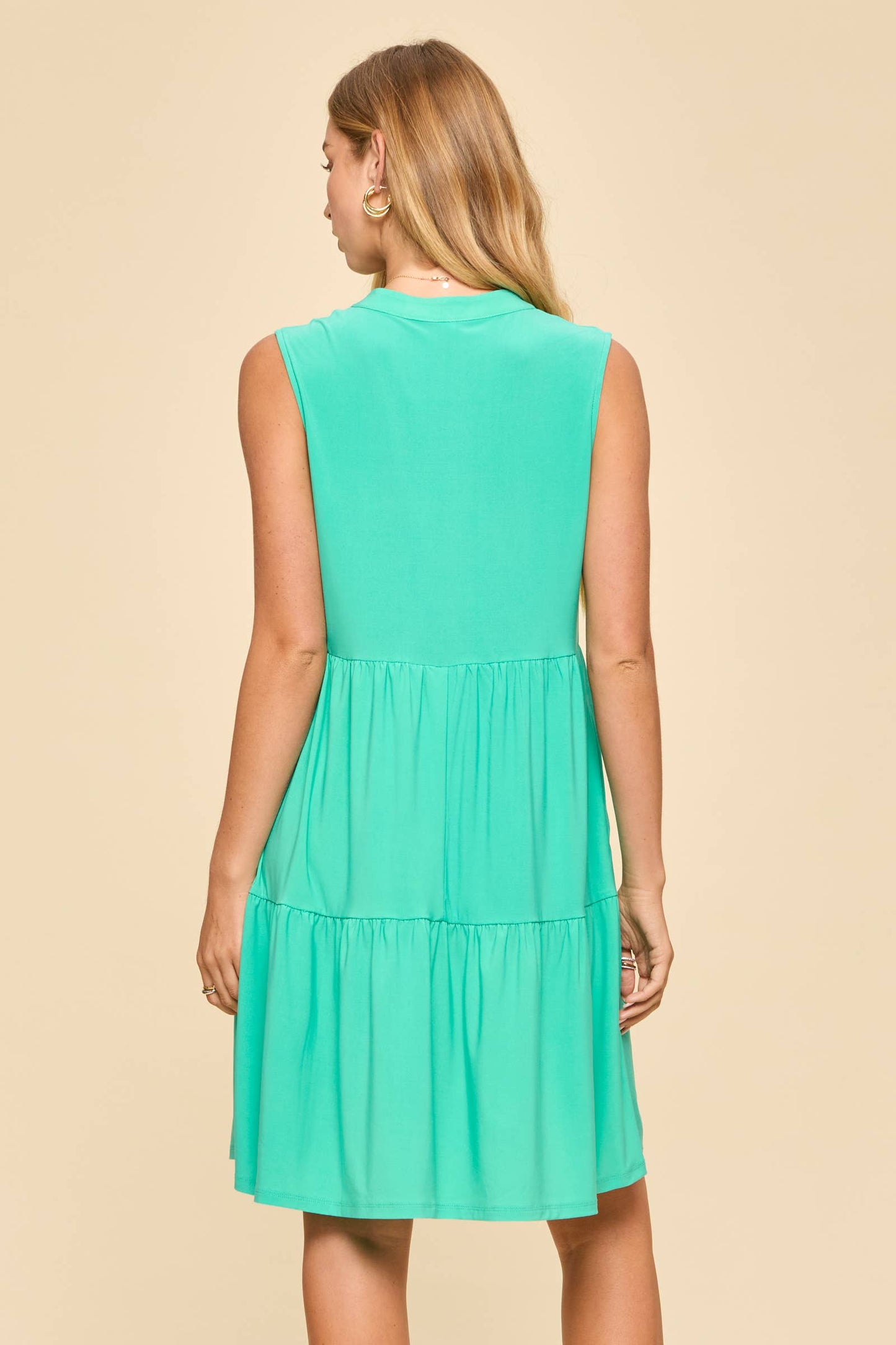 Wrinkle-Free Tiered Lizzy Dress