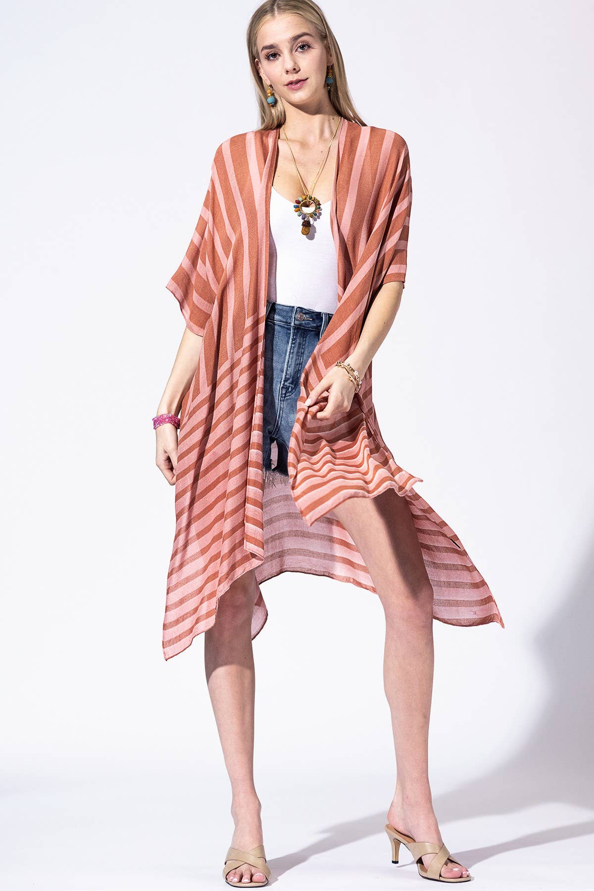 Flamingo Linear Horizon Kimono