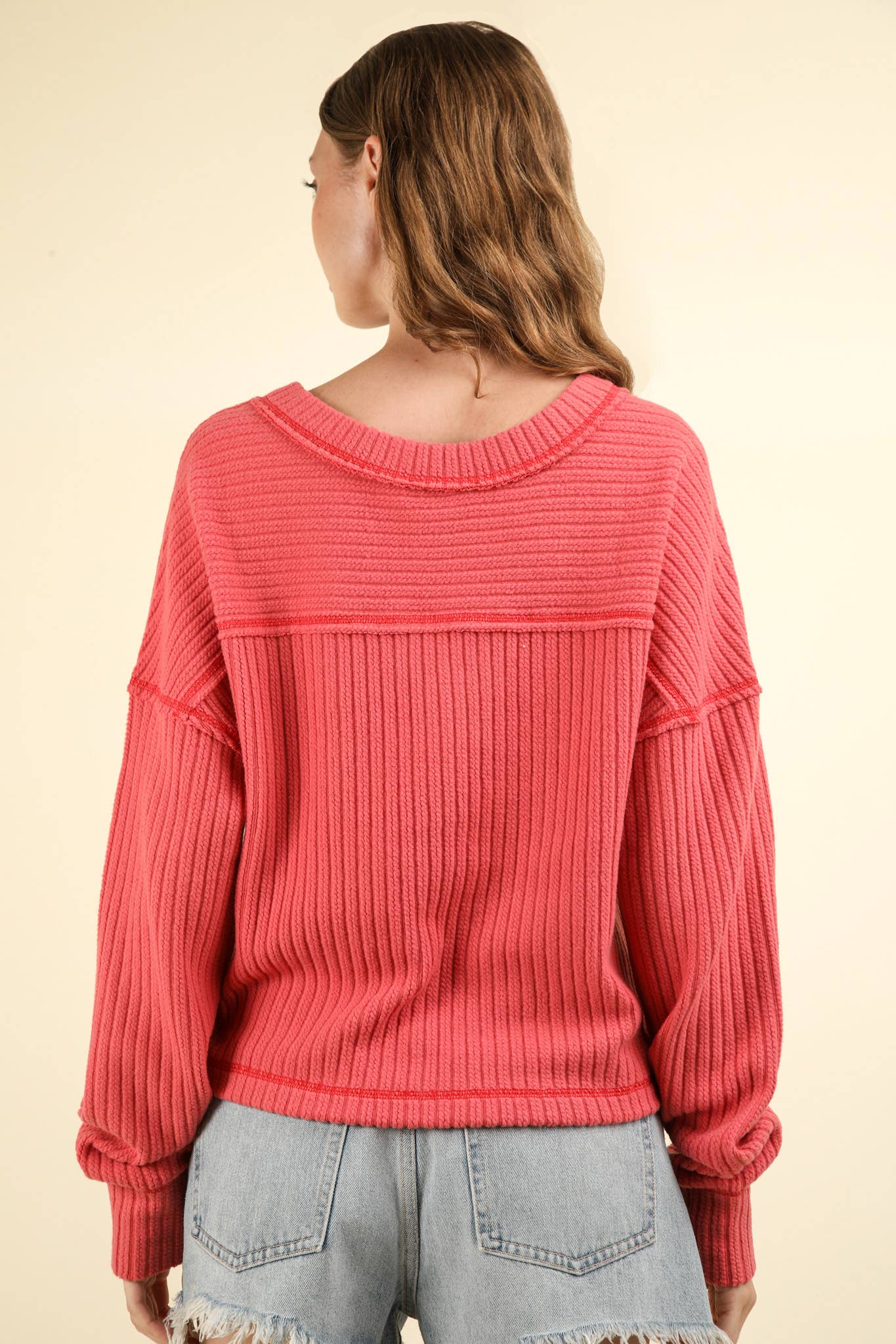 Soft V-Neck Knit Top