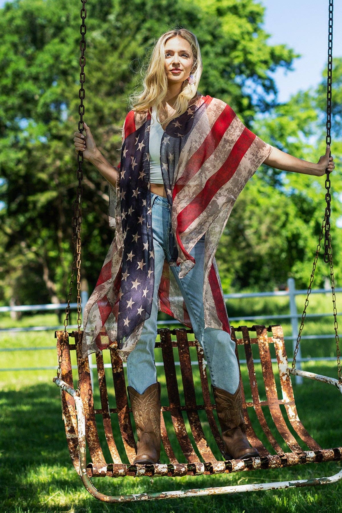 Vintage Stars & Stripes Kimono