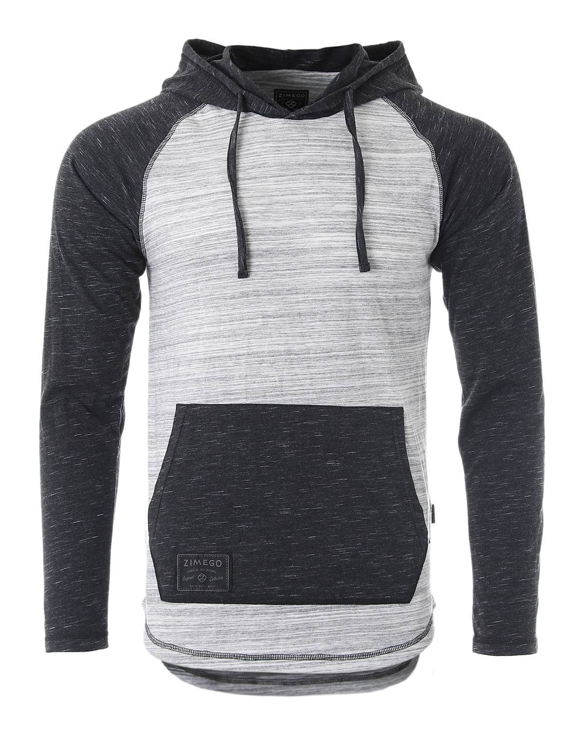 ZIMEGO - ZGLS250H ZIMEGO Long Sleeve Pullover Hipster Hoodie Henley