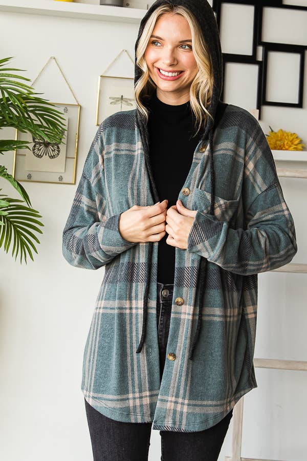 SOFT PLAID SHACKET