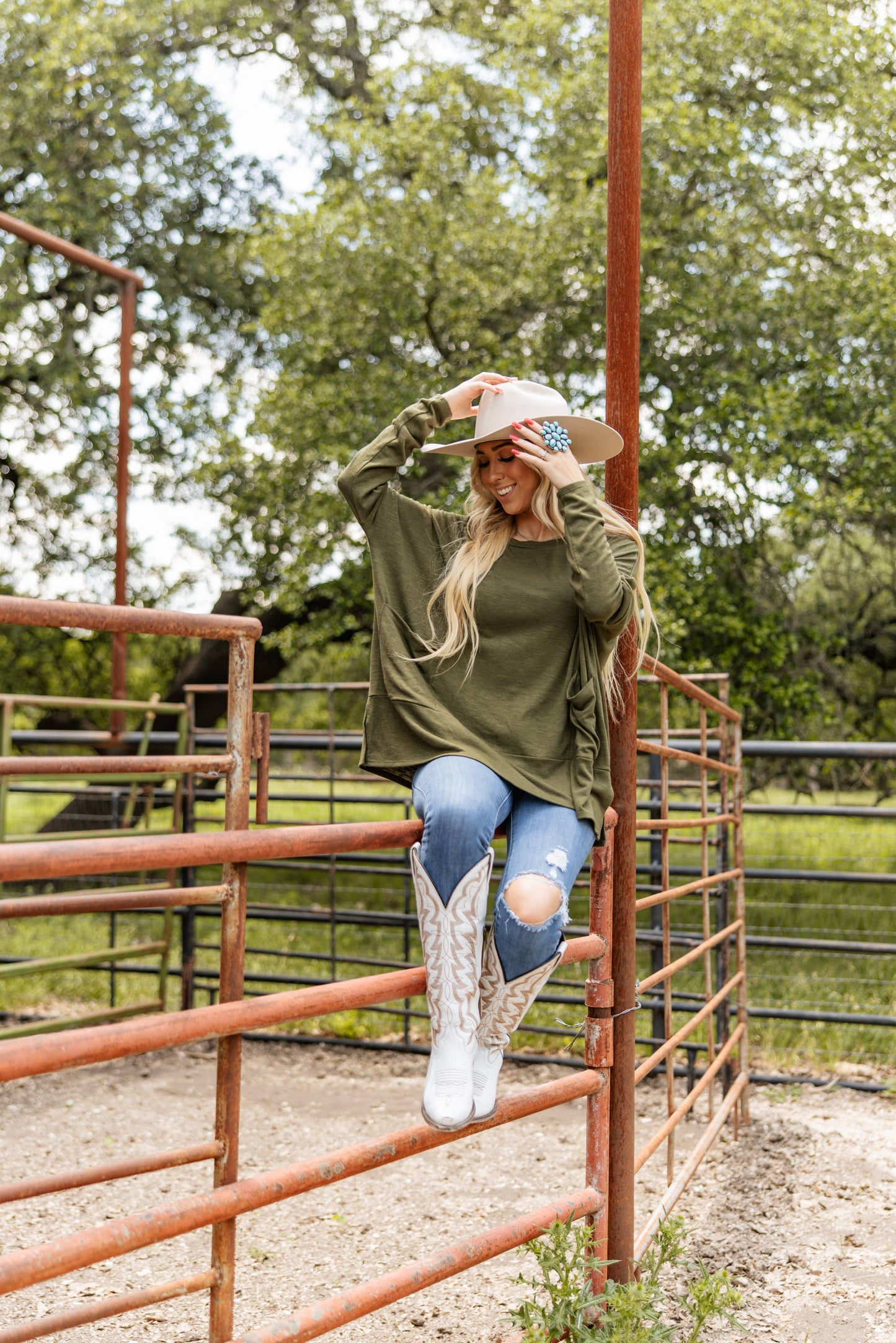 Dear Scarlett - Casual Cotton Long Sleeve Top