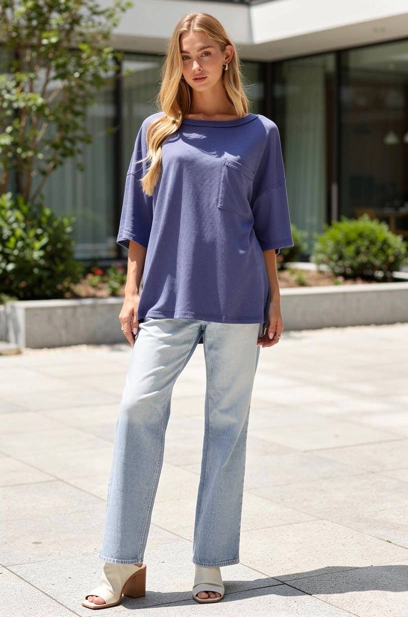 Baby Ribbed Boyfriend Knit Top