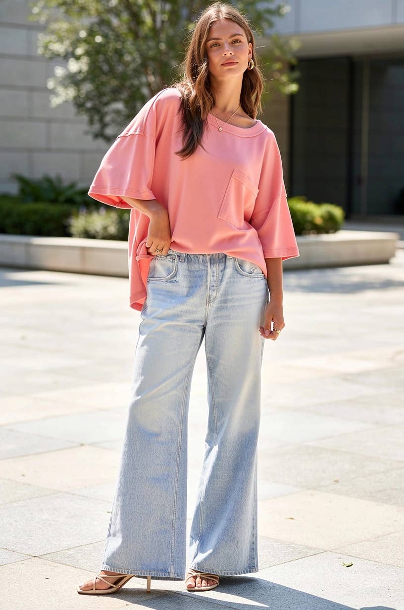 Baby Ribbed Boyfriend Knit Top