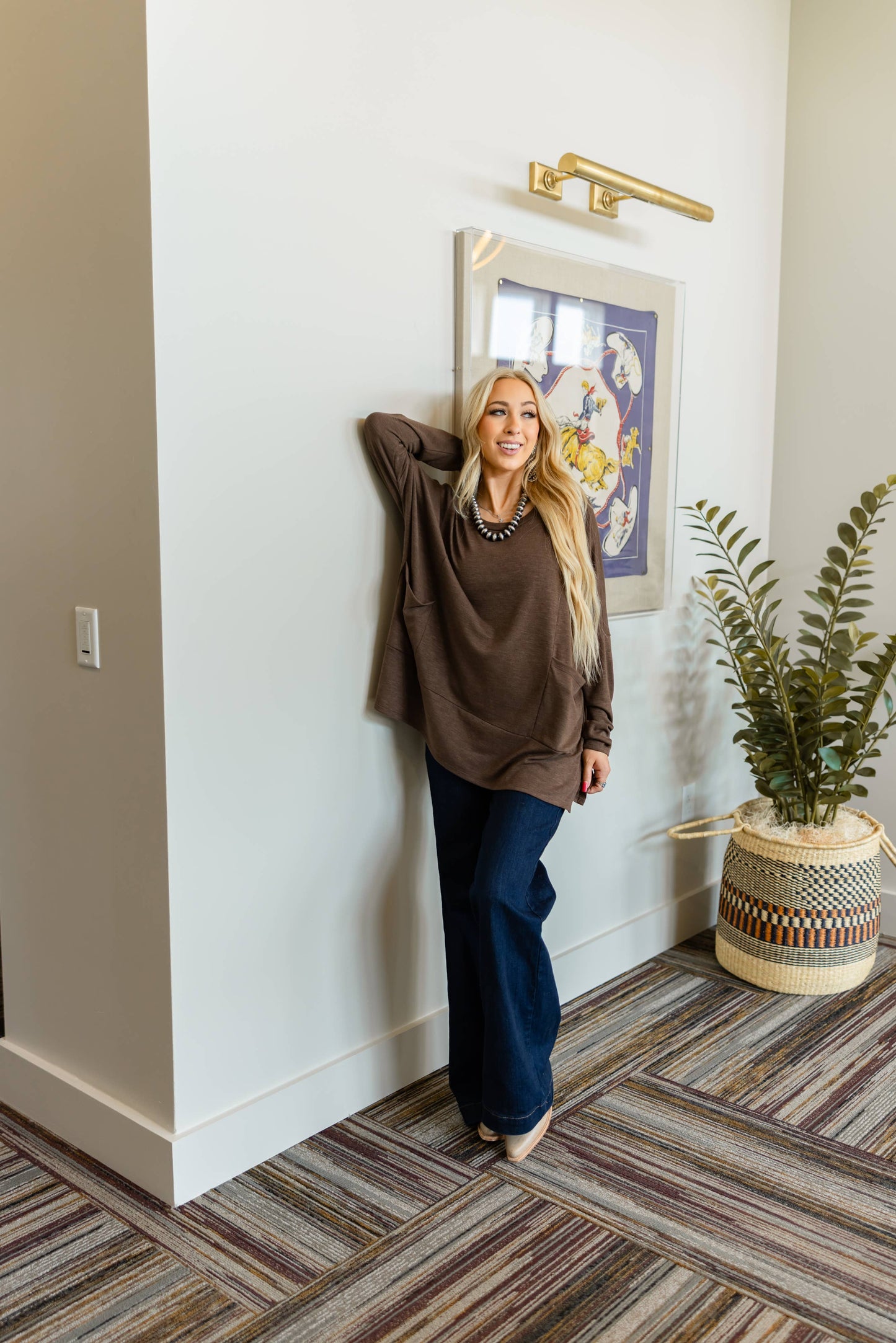 Dear Scarlett - Casual Cotton Long Sleeve Top