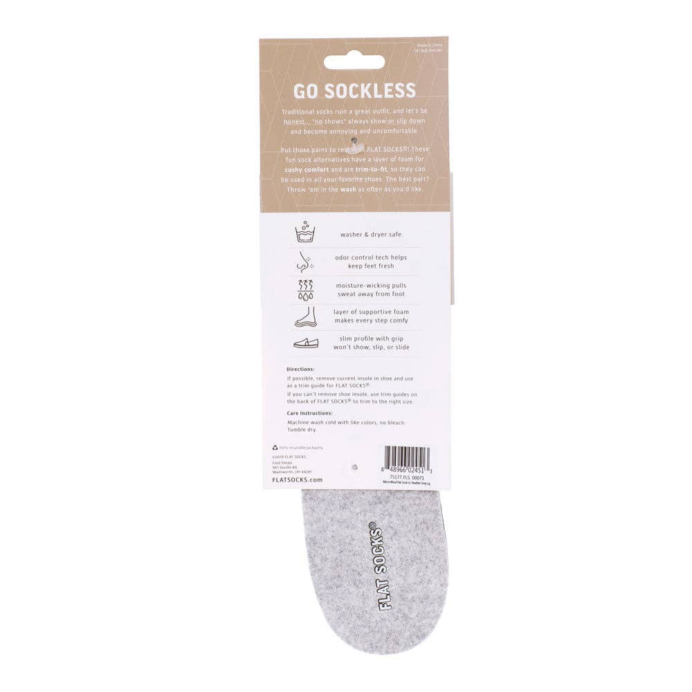 FLAT SOCKS - Light Heather Grey FLAT SOCKS