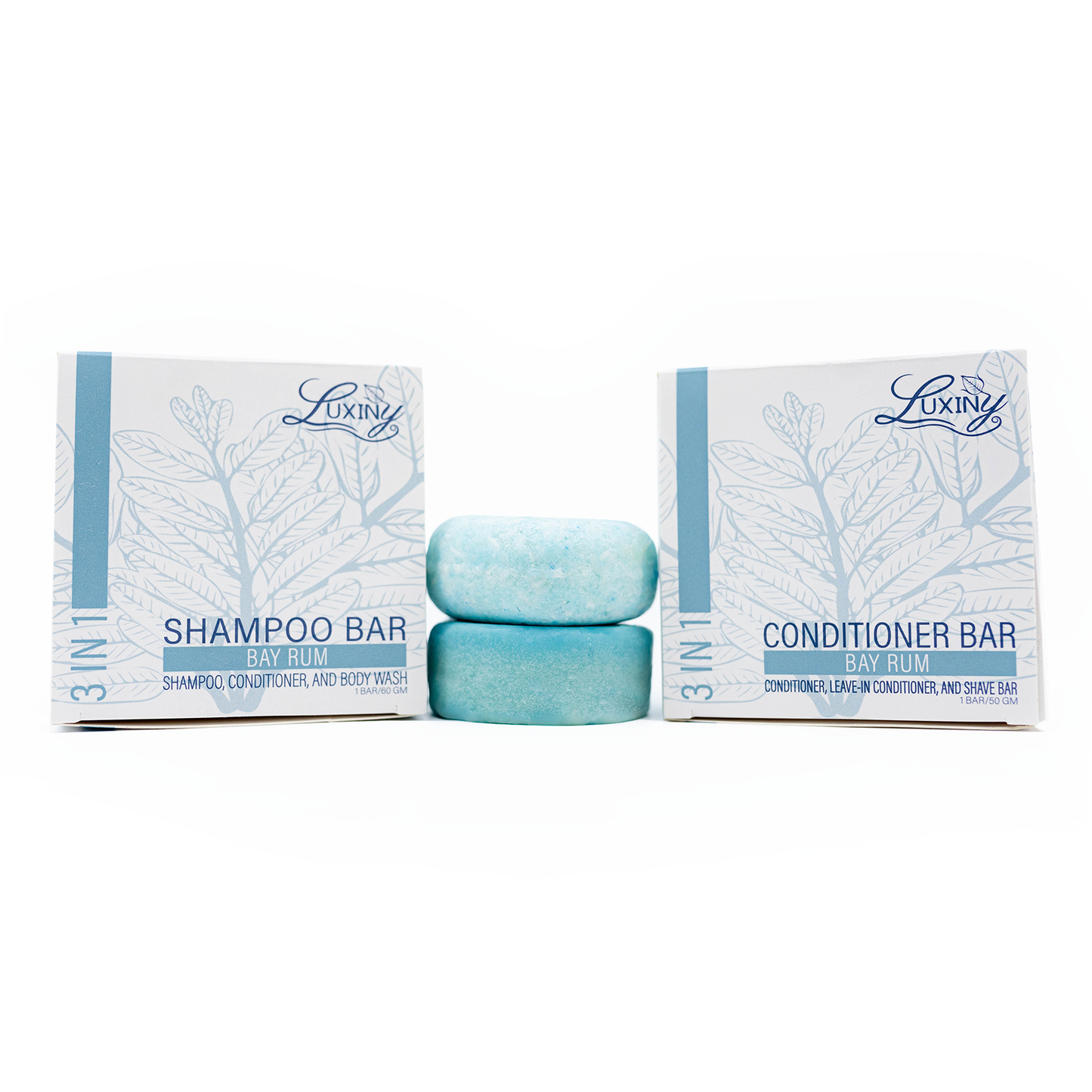 Luxiny Solid Shampoo - 3 in 1 Conditioner, and Body Wash - Bay Rum