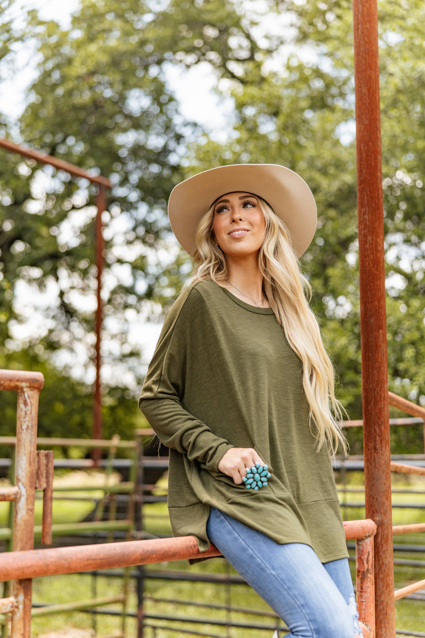 Dear Scarlett - Casual Cotton Long Sleeve Top