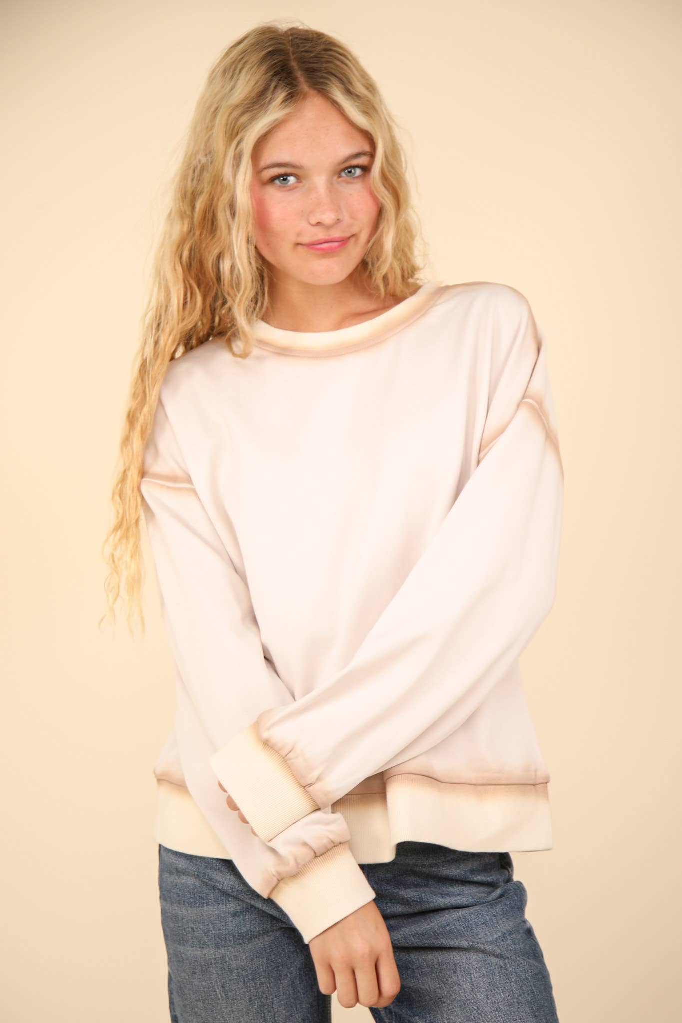 Oversized Sweat Shirt Knit Top