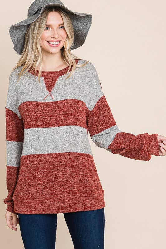Color Block Casual Top