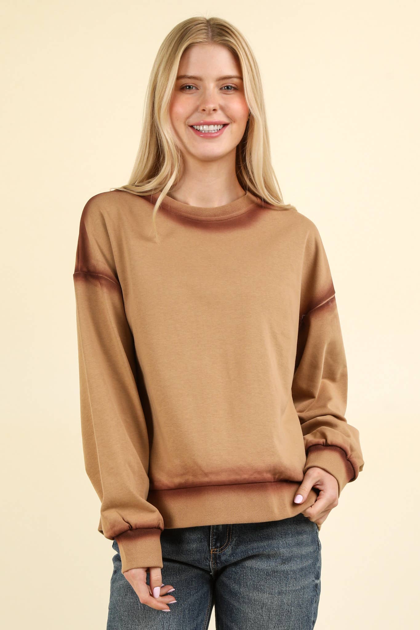 Oversized Sweat Shirt Knit Top