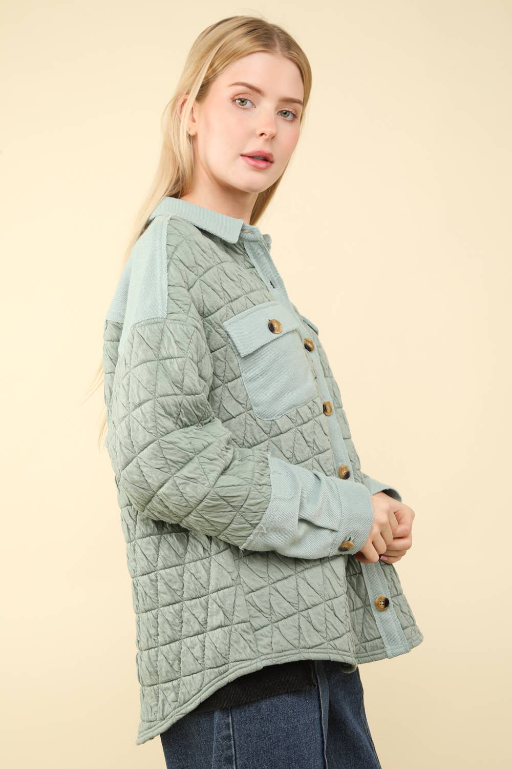 Oversized Quilted Cozy Shacket Jacket