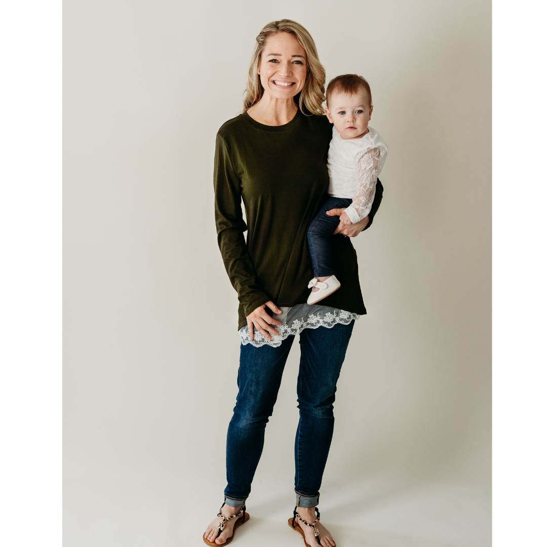 HAHA MAMA Clothing - Mommy & Son Olive Green- Women's Tunic: Women's