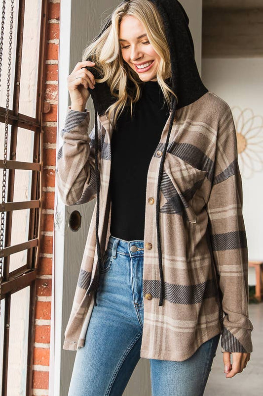 SOFT PLAID SHACKET