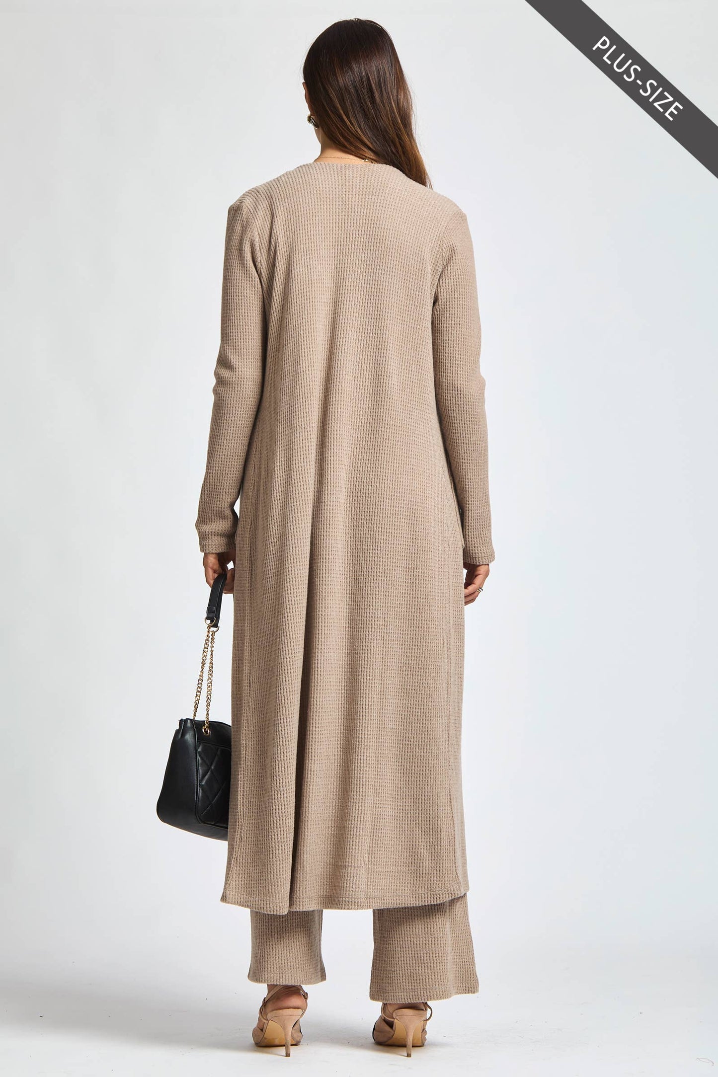 Dear Scarlett - PLUS SIZE Thermal Sleeveless Tank + Cardigan + Relaxed Pants