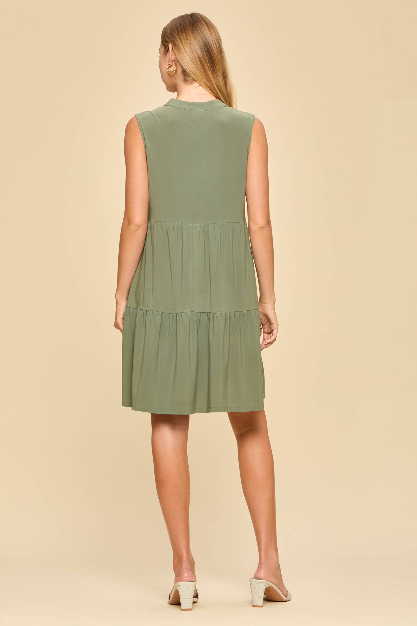 Wrinkle-Free Tiered Lizzy Dress