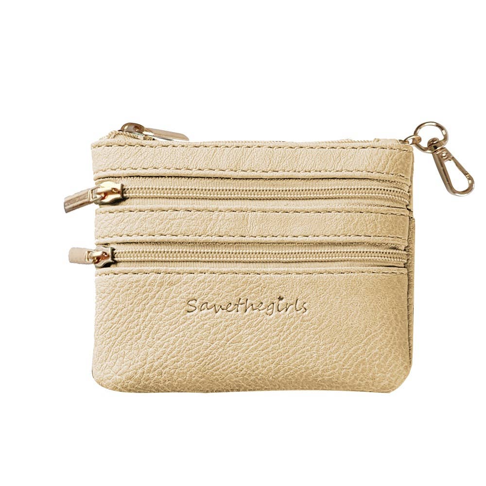 Vegan Leather Zippered Pouch