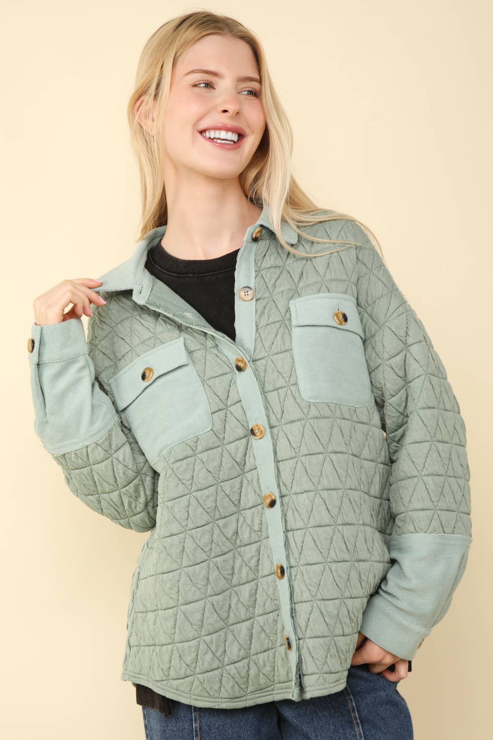 Oversized Quilted Cozy Shacket Jacket