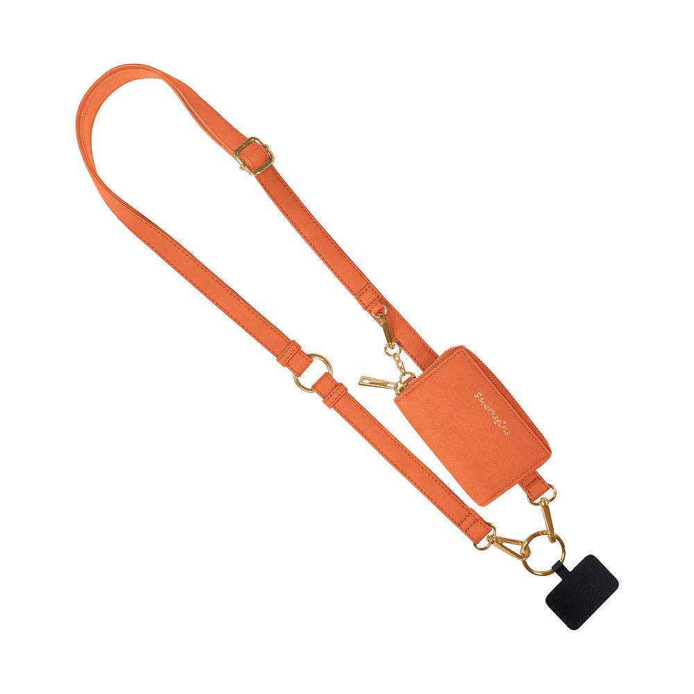 Save The Girls - Clip & Go Strap w/Pouch Brushed Vegan Leather: Black - Black Pouch