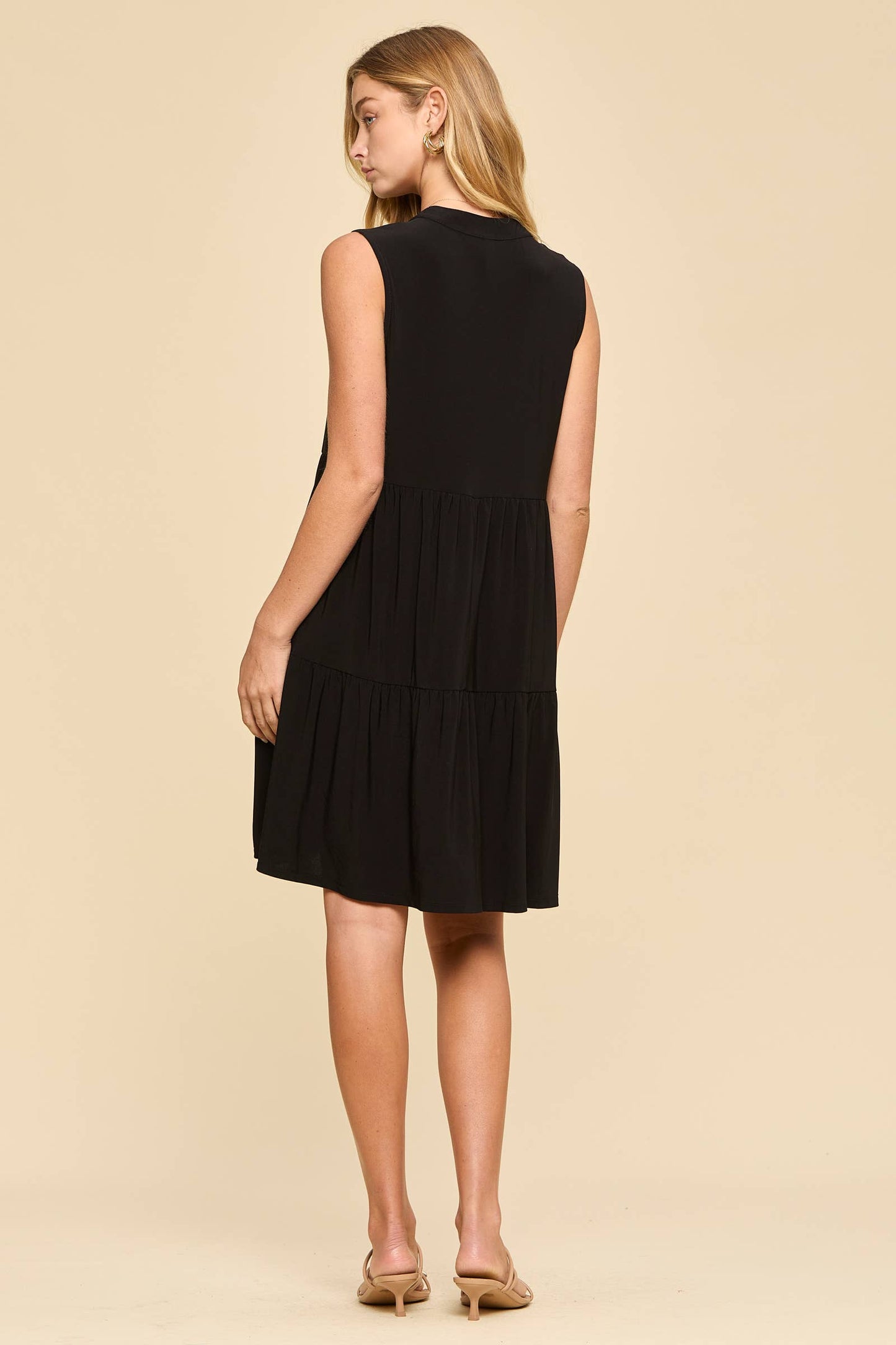 Wrinkle-Free Tiered Lizzy Dress