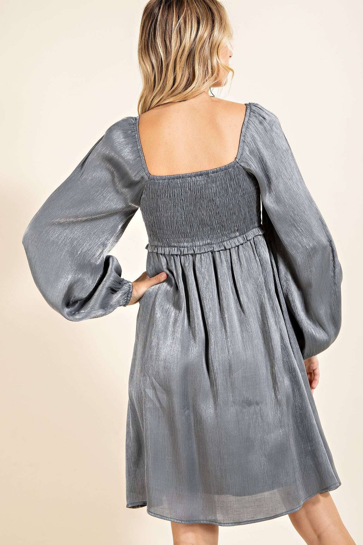 Smocked mini dress