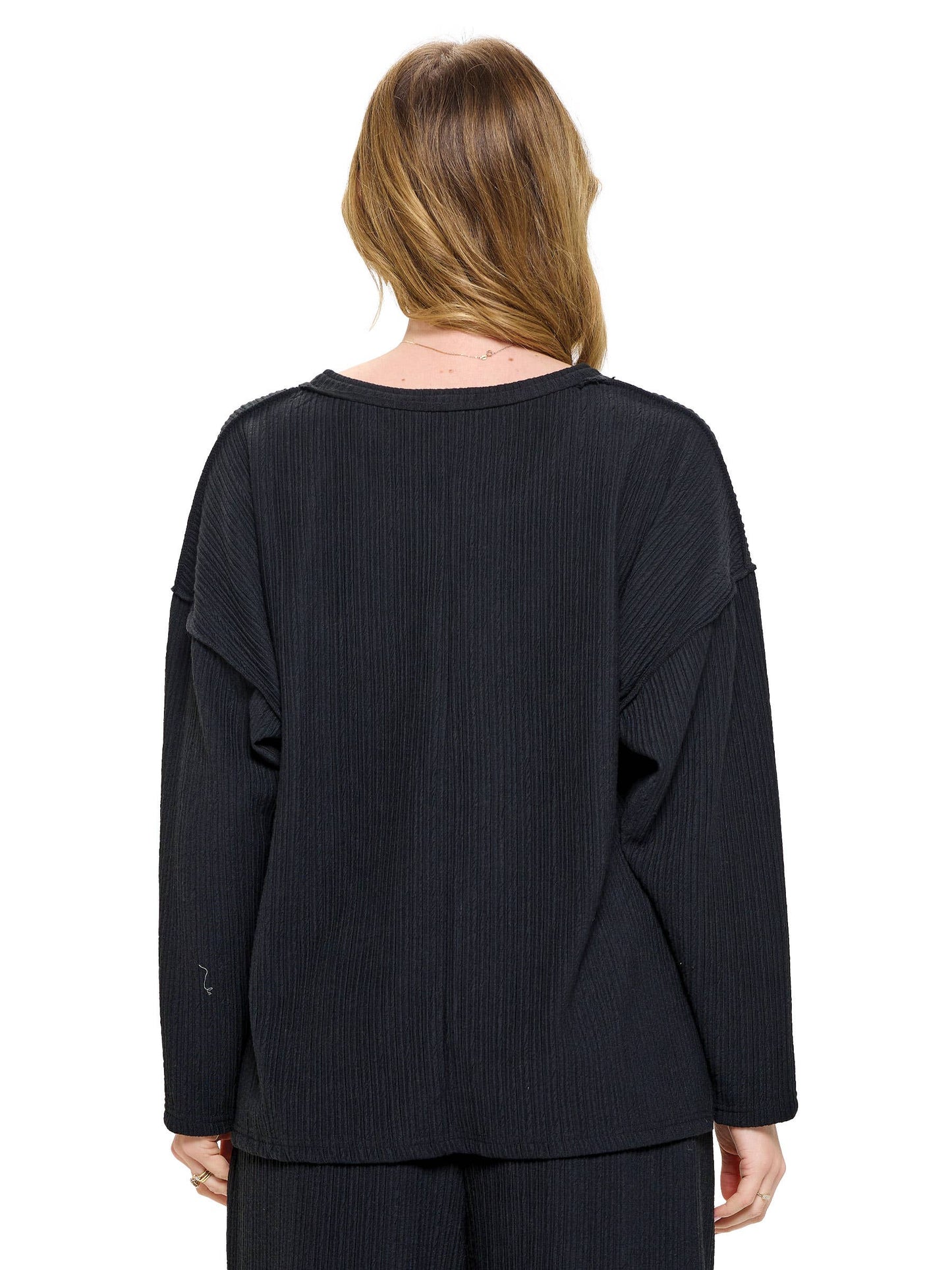Pullover Casual Ribbed Oversized
