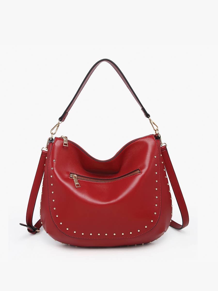 Jen & Co. - Aurelia Studded Hobo Bag – Crossbody Strap | M2630