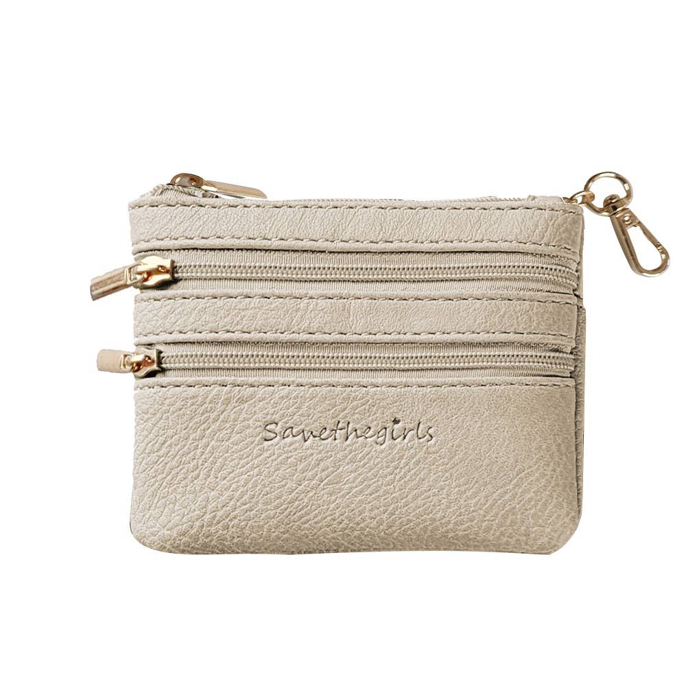 Vegan Leather Zippered Pouch