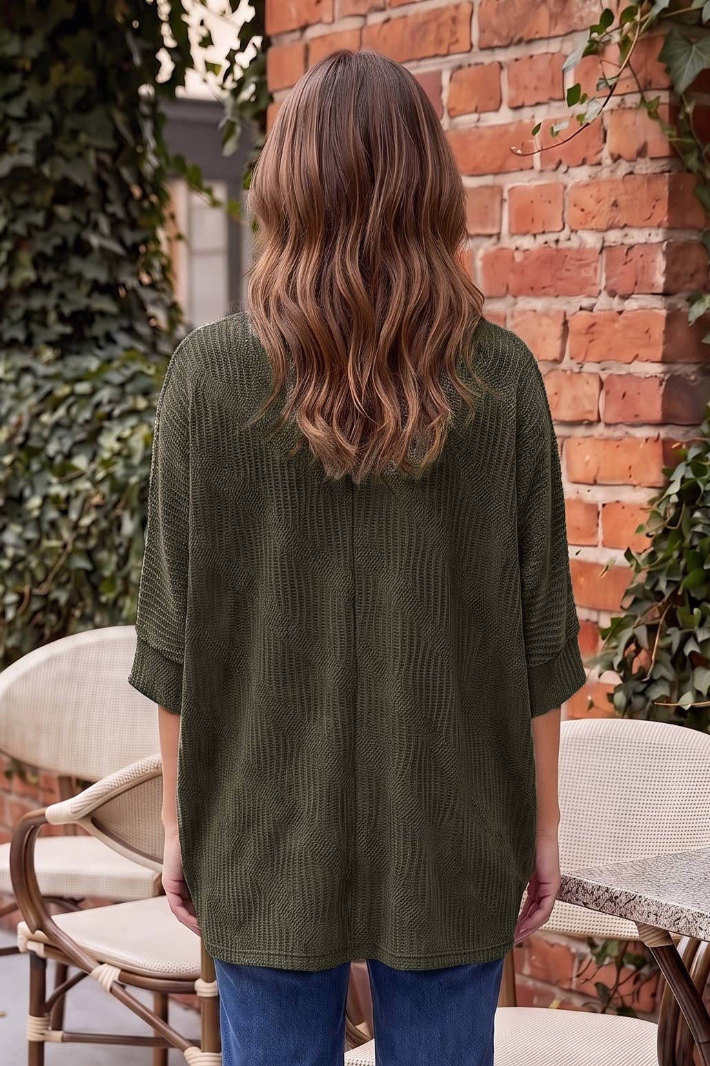 Oversized Crochet Knit Top