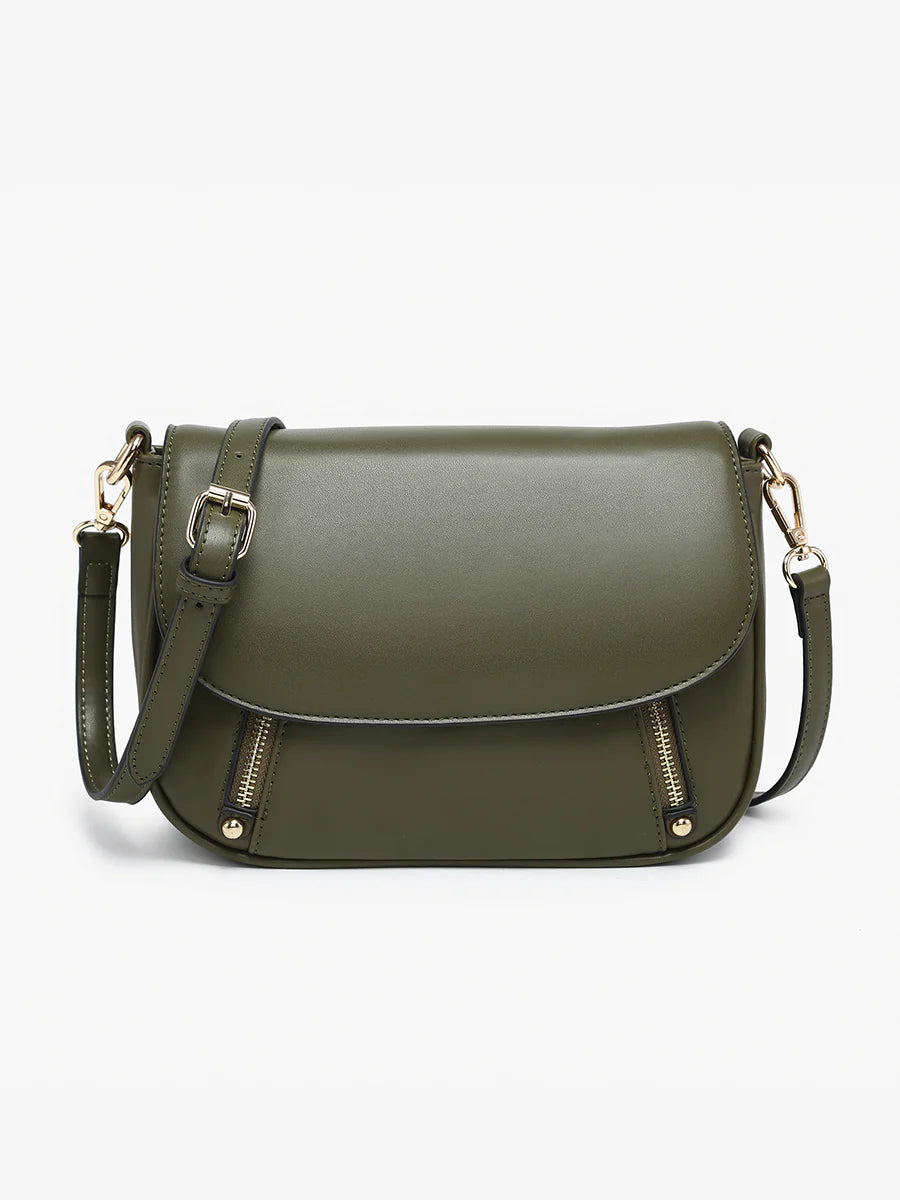 Lindsay Vegan Double Zip Crossbody