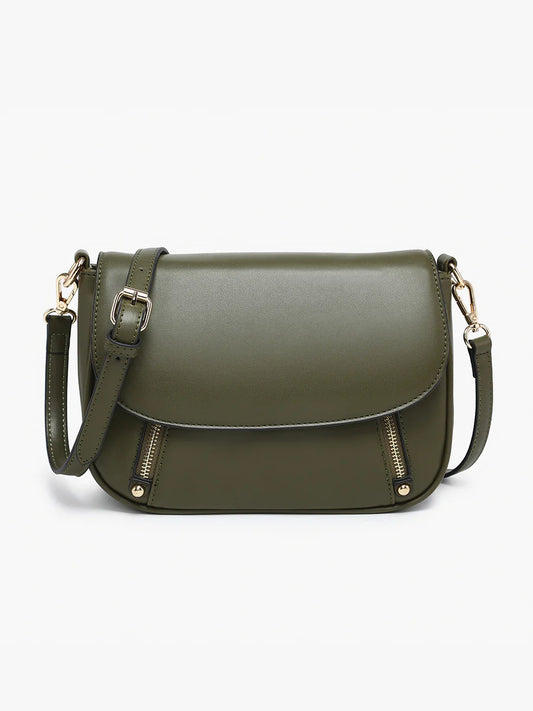 Lindsay Vegan Double Zip Crossbody