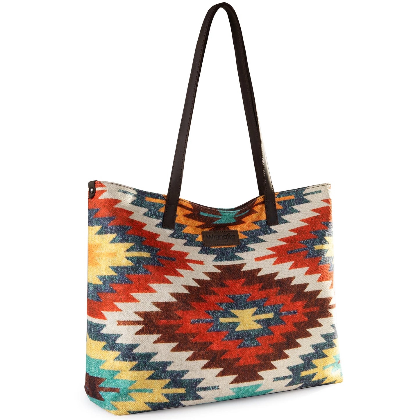 Montana West Wrangler Aztec Pattern Print Canvas Tote Bag