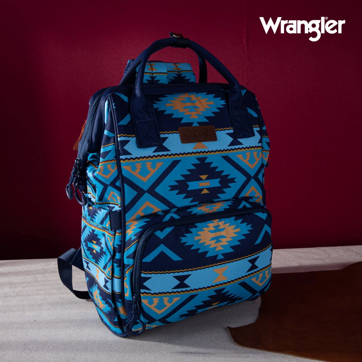 MONTANA WEST WRANGLER ALL OVER AZTEC DUAL SIDED BACKPACK