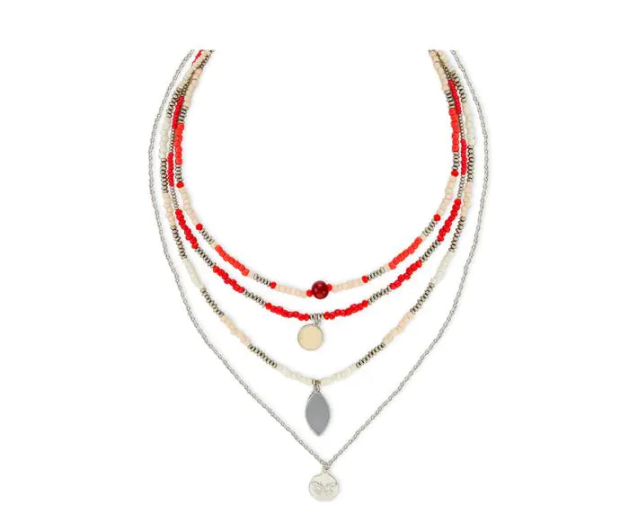 Red Delights & Dreams Tiered Necklace