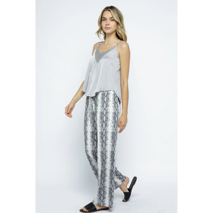 Animal Printed Wide Leg Lounge Pants