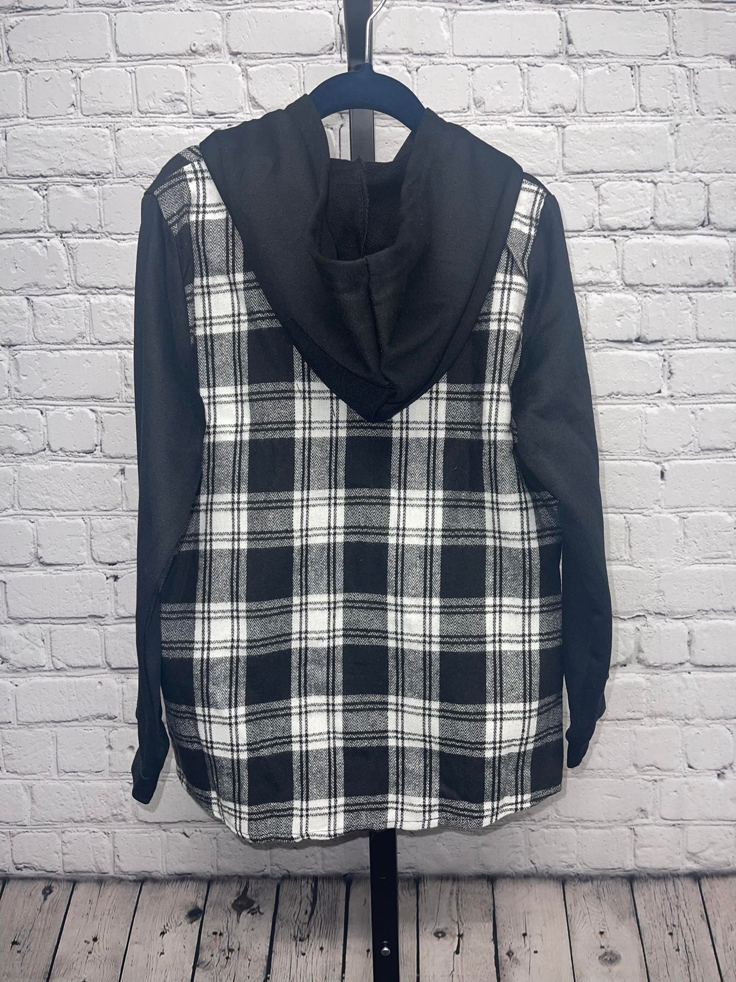 Clearance Toddler Boys Jacket - Black and White Plaid
