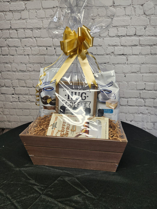 Hug or Coffee sign Basket