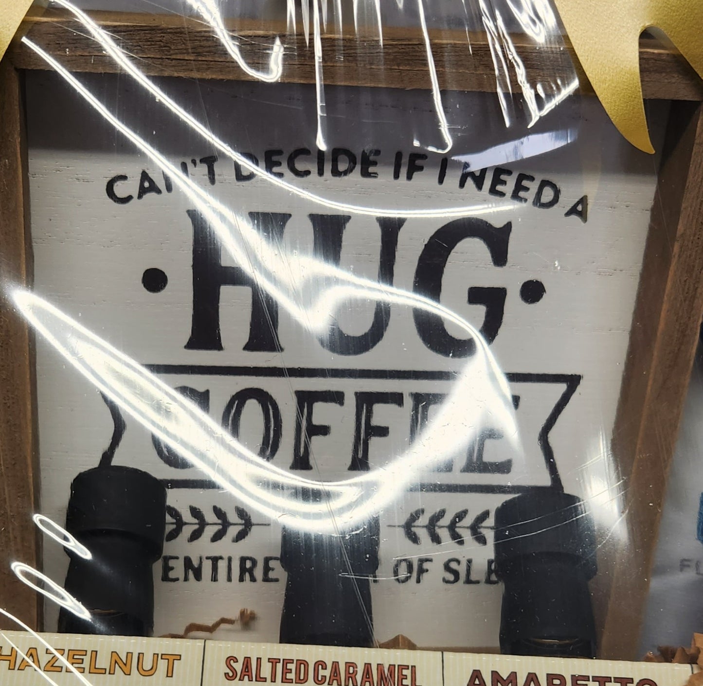 Hug or Coffee sign Basket