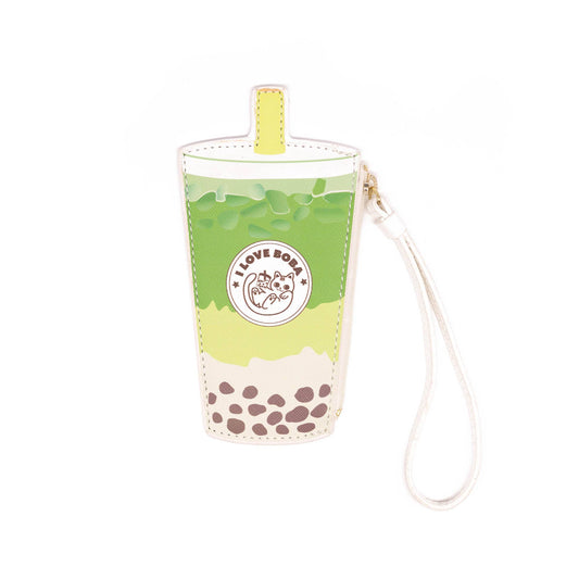 Bewaltz - Novelty Wristlet - Matcha Boba Milk Tea