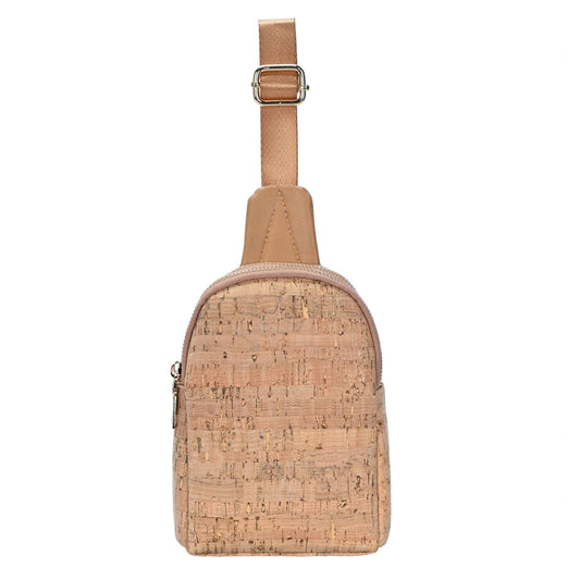 Sharon Cork Mini Sling Bag: Plain