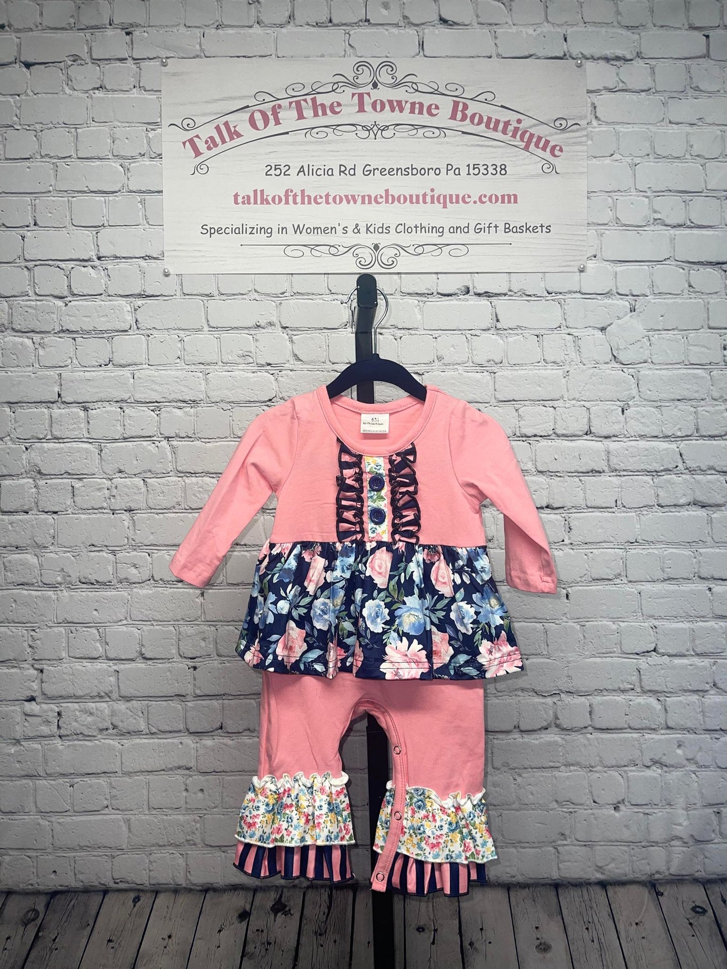 Clearance Kids Romper - Pink floral