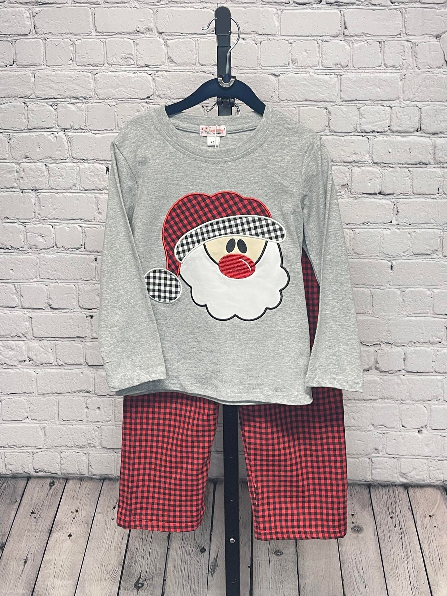 Boys Plaid set (Santa)