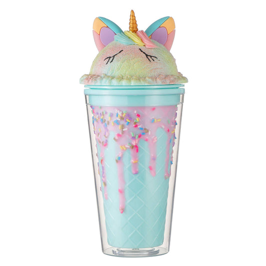 Unicorn Scoop Cone Tumbler: Mint